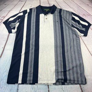 Knights Of  Round Table Striped Polo Shirt Mens Short Sleeve Size 2X Big Vintage